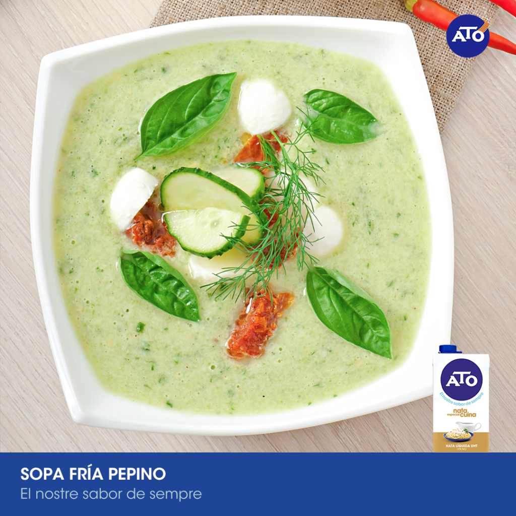 sopa fría de pepino